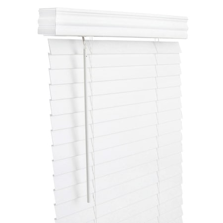 Living Accents Living Accents Faux Wood 2 in. Blinds 46 in. W X 60 in. H White Cordless FAX4660WH